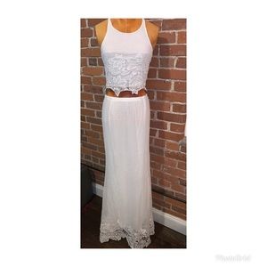 White lace two piece